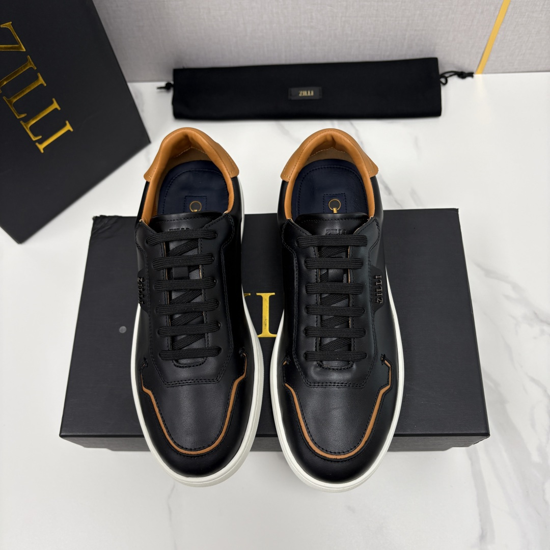 💋💍ZL家新品 Zill* 兹-利 是1970创立的法国高奢男装品牌 男士新款休闲鞋板鞋 撞色拼接的设计
