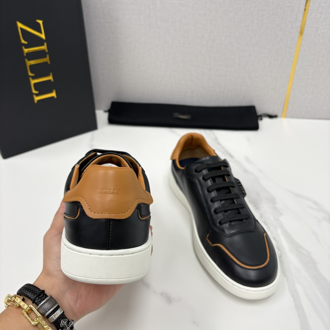 💋💍ZL家新品 Zill* 兹-利 是1970创立的法国高奢男装品牌 男士新款休闲鞋板鞋 撞色拼接的设计