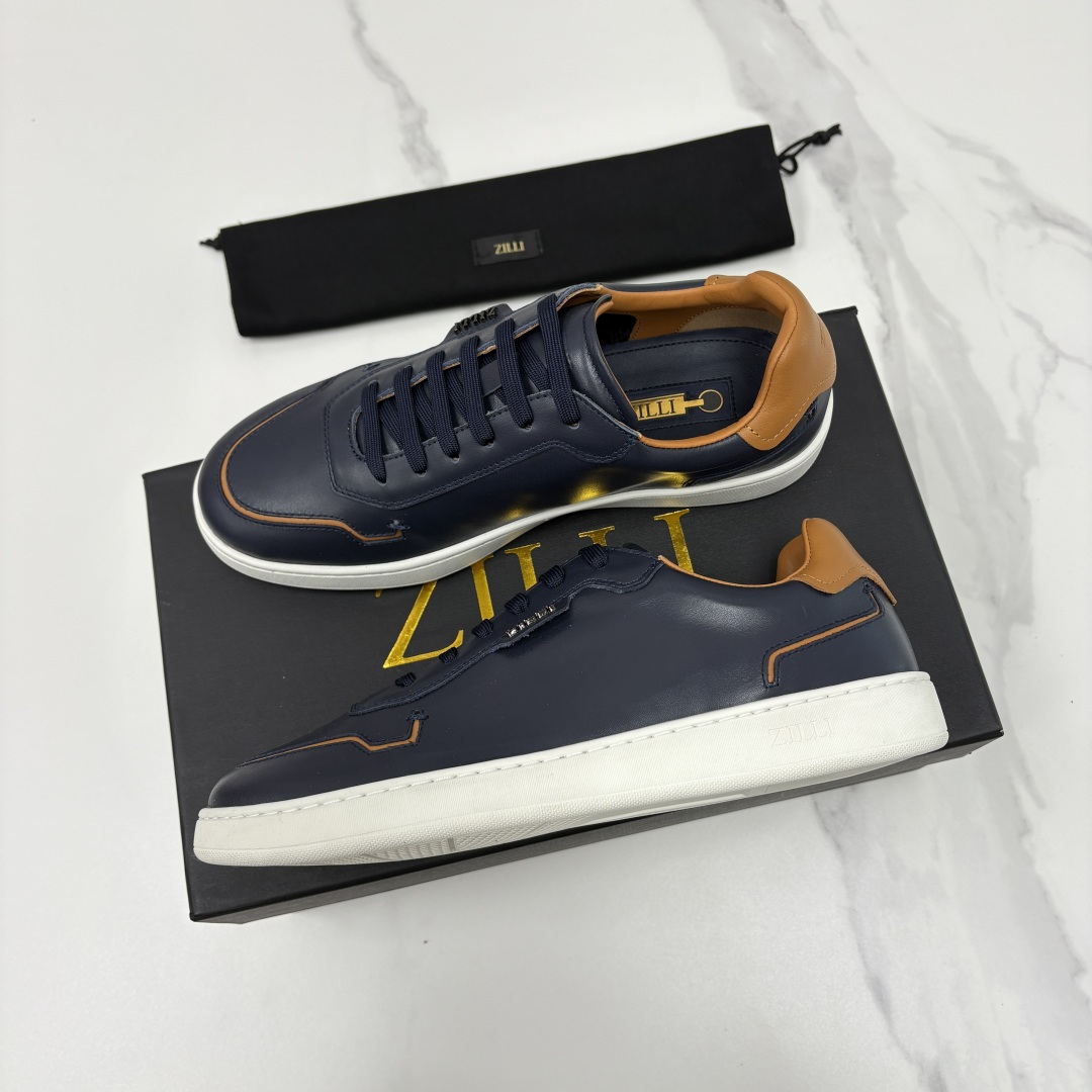 💋💍ZL家新品 Zill* 兹-利 是1970创立的法国高奢男装品牌 男士新款休闲鞋板鞋 撞色拼接的设计