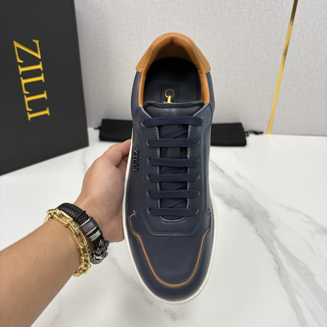 💋💍ZL家新品 Zill* 兹-利 是1970创立的法国高奢男装品牌 男士新款休闲鞋板鞋 撞色拼接的设计