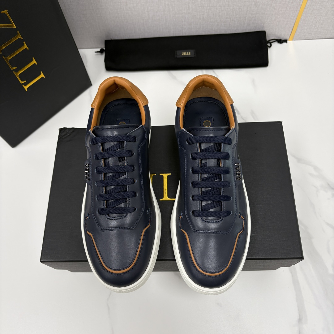 💋💍ZL家新品 Zill* 兹-利 是1970创立的法国高奢男装品牌 男士新款休闲鞋板鞋 撞色拼接的设计