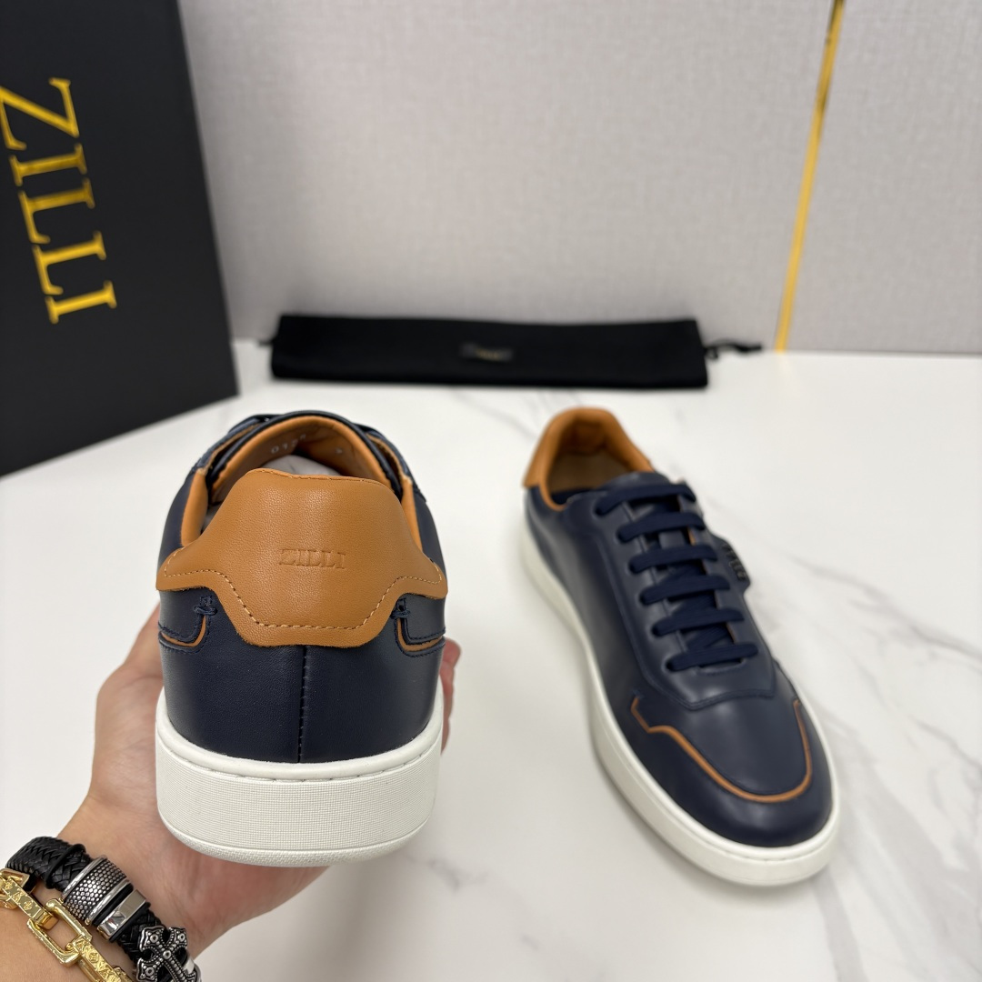 💋💍ZL家新品 Zill* 兹-利 是1970创立的法国高奢男装品牌 男士新款休闲鞋板鞋 撞色拼接的设计