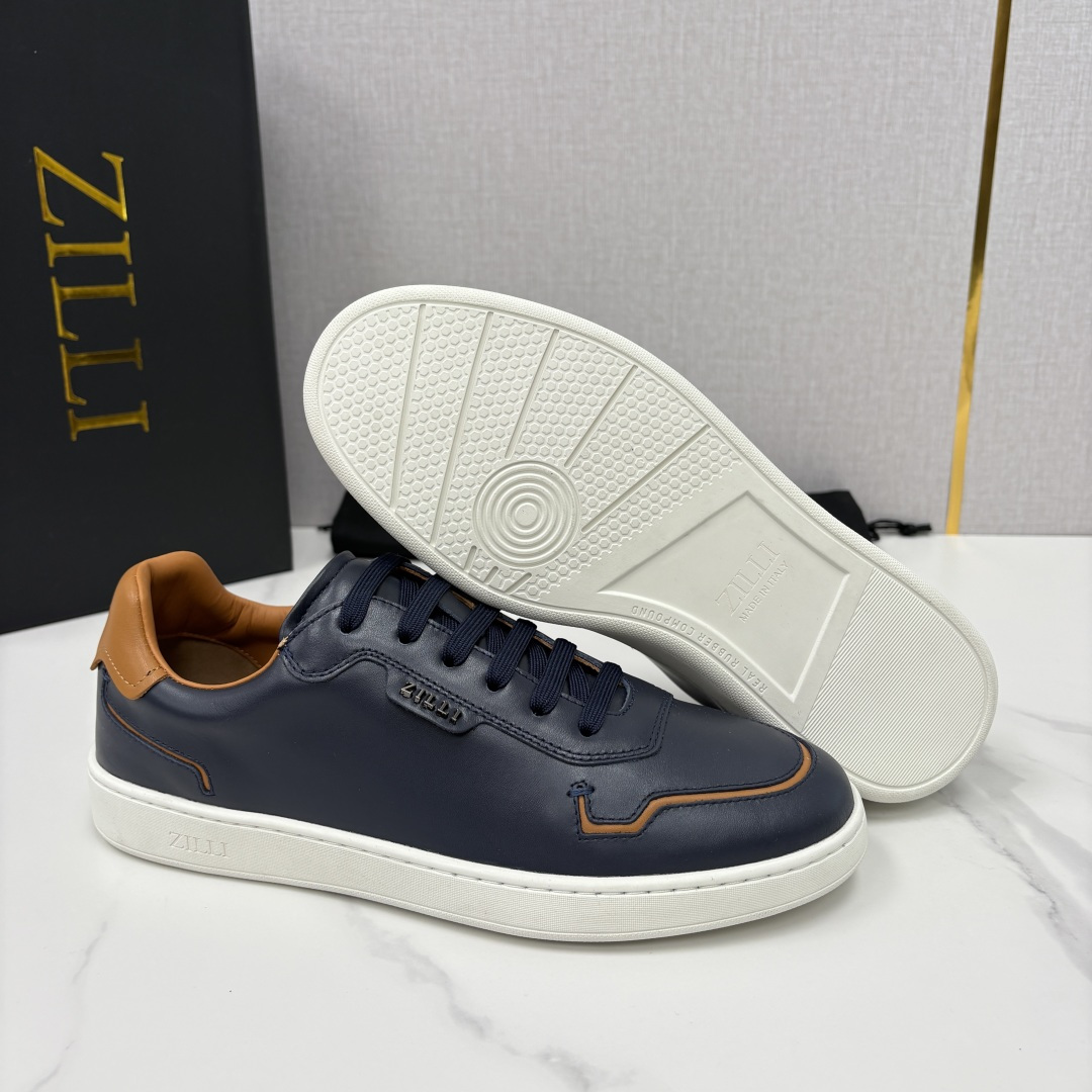 💋💍ZL家新品 Zill* 兹-利 是1970创立的法国高奢男装品牌 男士新款休闲鞋板鞋 撞色拼接的设计