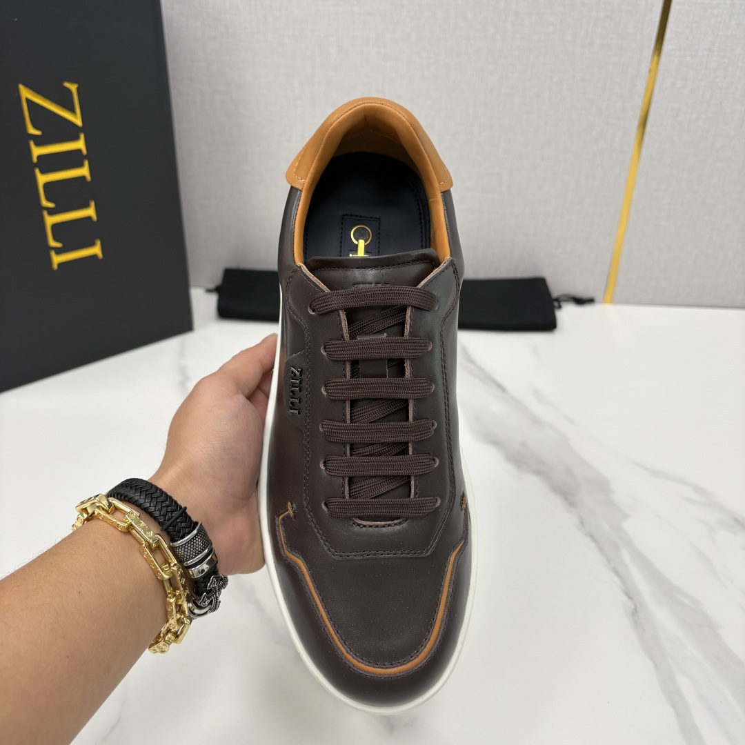 💋💍ZL家新品 Zill* 兹-利 是1970创立的法国高奢男装品牌 男士新款休闲鞋板鞋 撞色拼接的设计