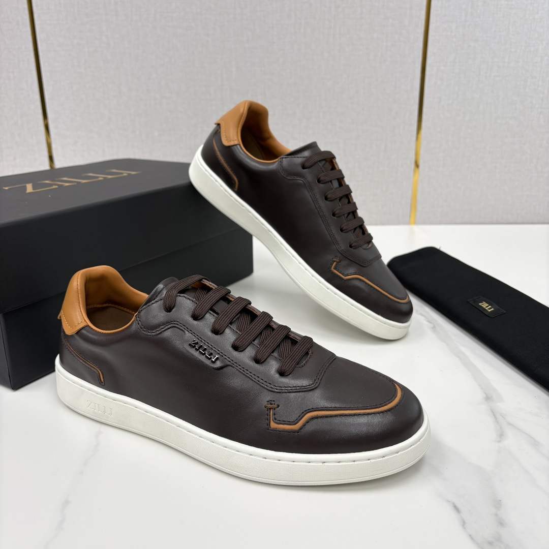 💋💍ZL家新品 Zill* 兹-利 是1970创立的法国高奢男装品牌 男士新款休闲鞋板鞋 撞色拼接的设计