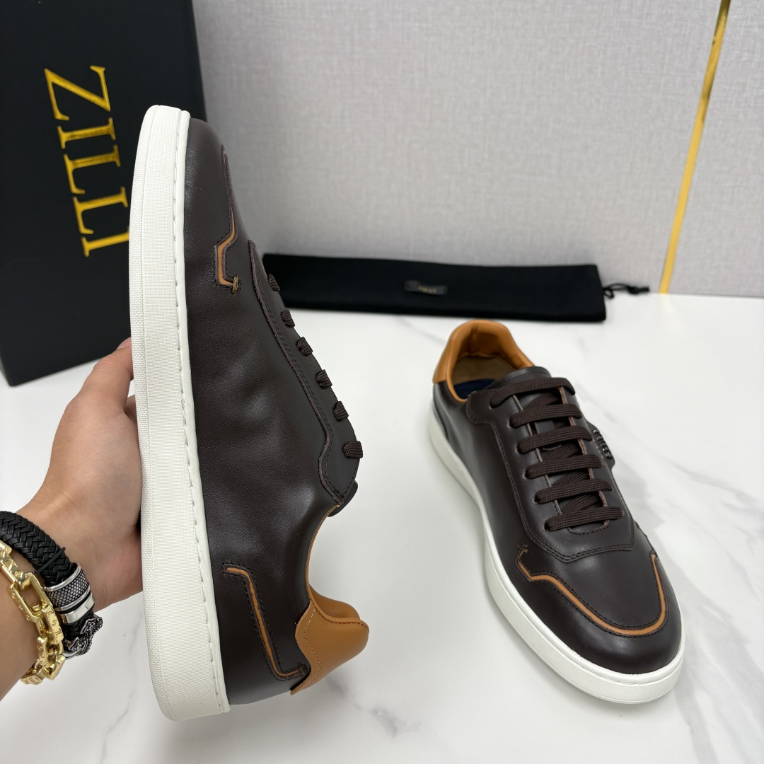 💋💍ZL家新品 Zill* 兹-利 是1970创立的法国高奢男装品牌 男士新款休闲鞋板鞋 撞色拼接的设计