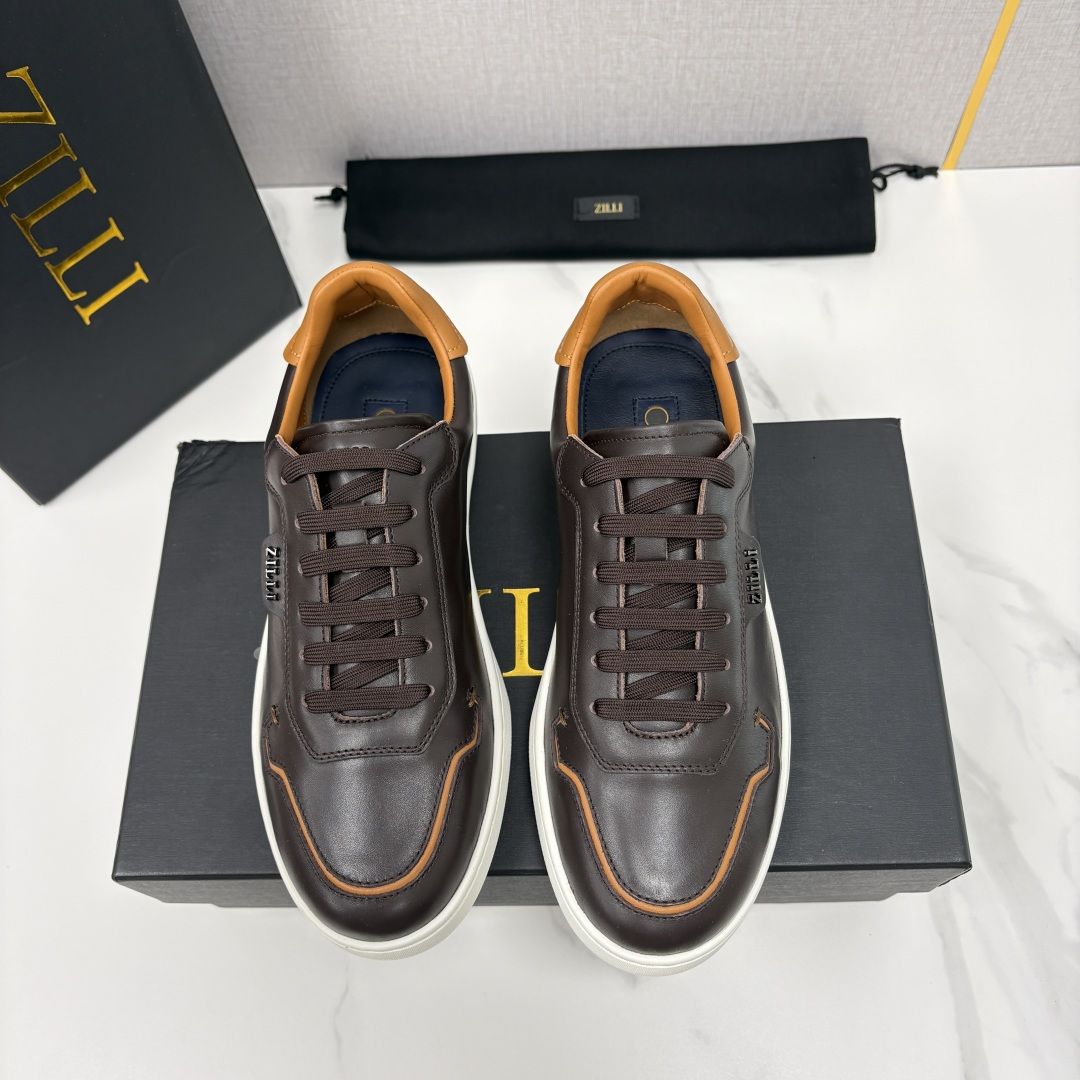 💋💍ZL家新品 Zill* 兹-利 是1970创立的法国高奢男装品牌 男士新款休闲鞋板鞋 撞色拼接的设计