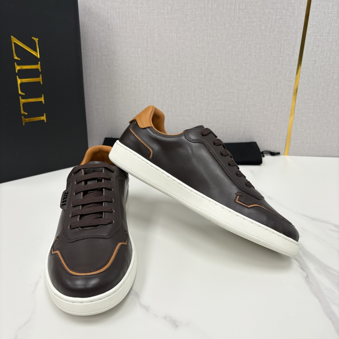 💋💍ZL家新品 Zill* 兹-利 是1970创立的法国高奢男装品牌 男士新款休闲鞋板鞋 撞色拼接的设计