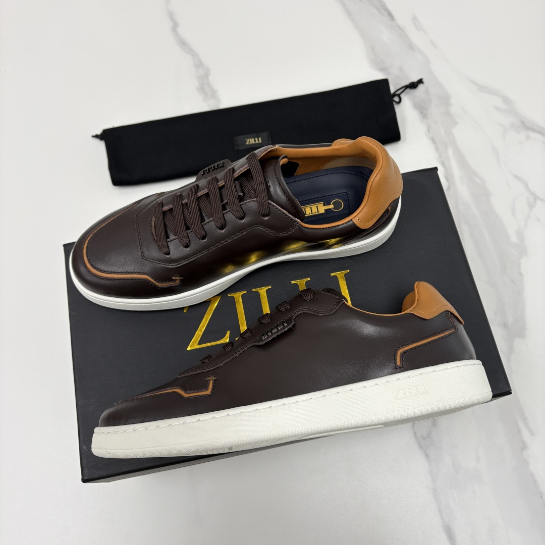 💋💍ZL家新品 Zill* 兹-利 是1970创立的法国高奢男装品牌 男士新款休闲鞋板鞋 撞色拼接的设计