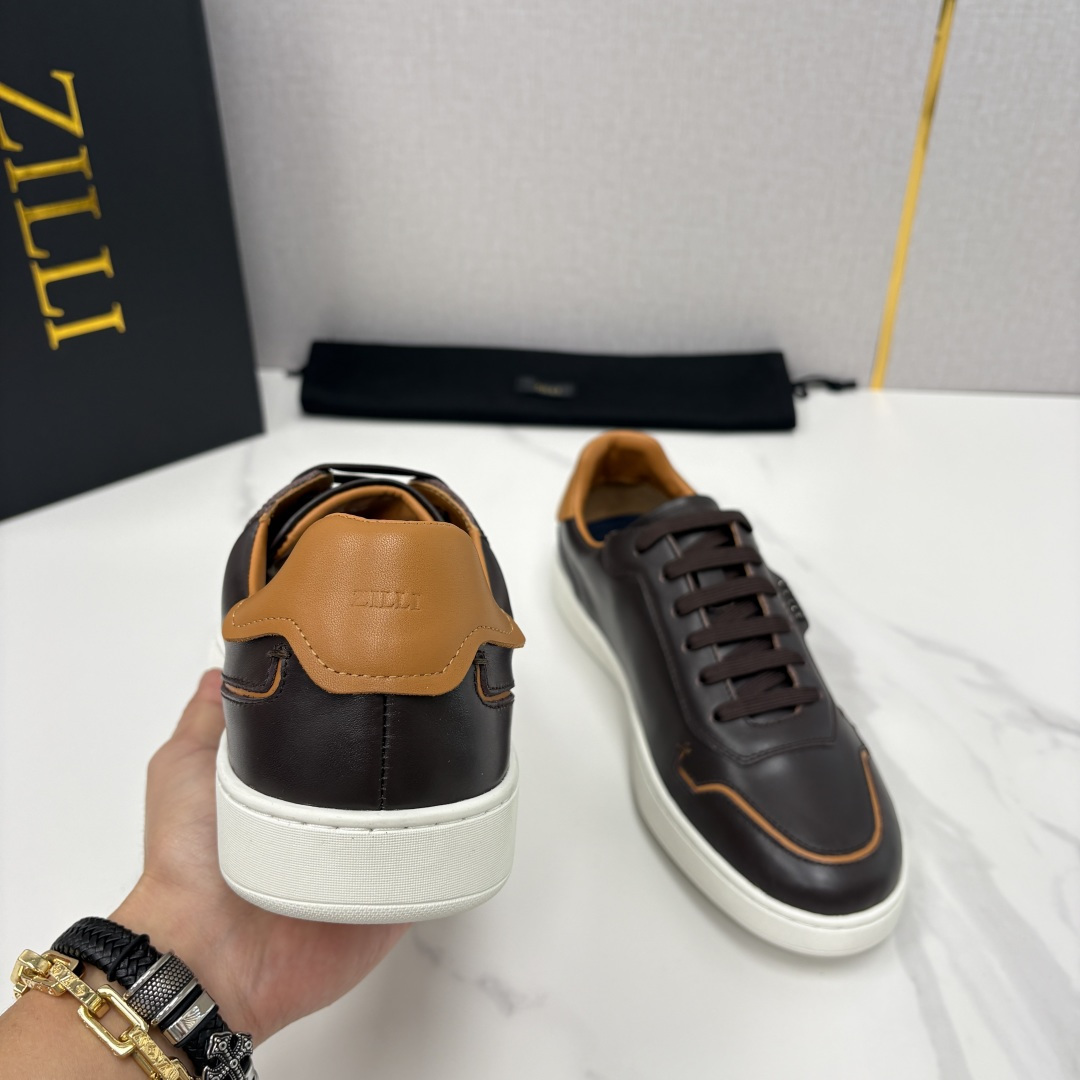 💋💍ZL家新品 Zill* 兹-利 是1970创立的法国高奢男装品牌 男士新款休闲鞋板鞋 撞色拼接的设计