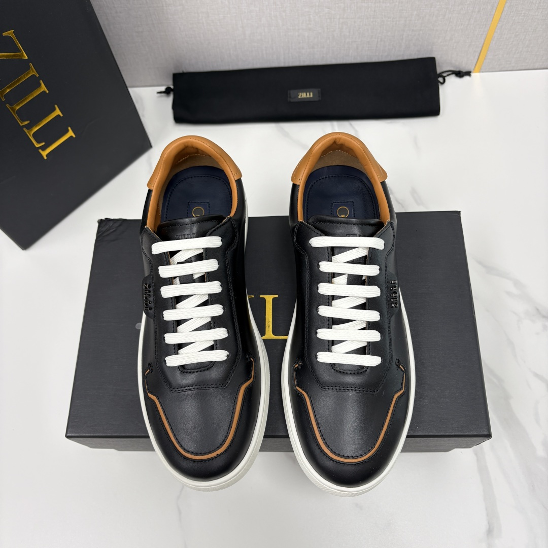 💋💍ZL家新品 Zill* 兹-利 是1970创立的法国高奢男装品牌 男士新款休闲鞋板鞋 撞色拼接的设计