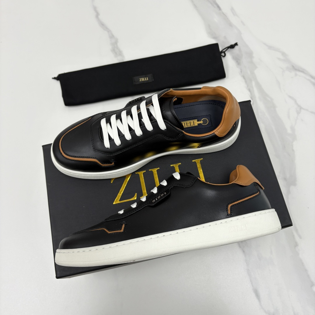 💋💍ZL家新品 Zill* 兹-利 是1970创立的法国高奢男装品牌 男士新款休闲鞋板鞋 撞色拼接的设计