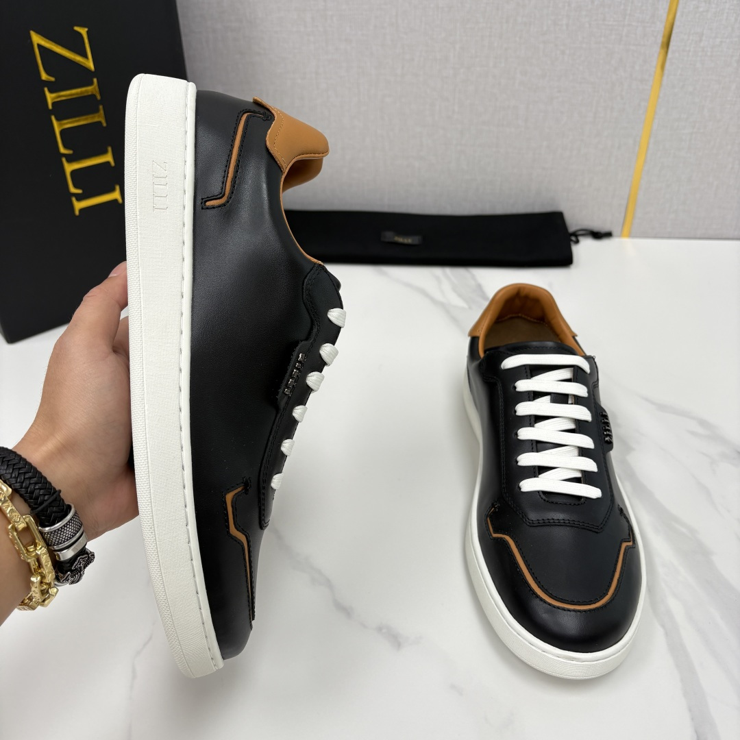 💋💍ZL家新品 Zill* 兹-利 是1970创立的法国高奢男装品牌 男士新款休闲鞋板鞋 撞色拼接的设计