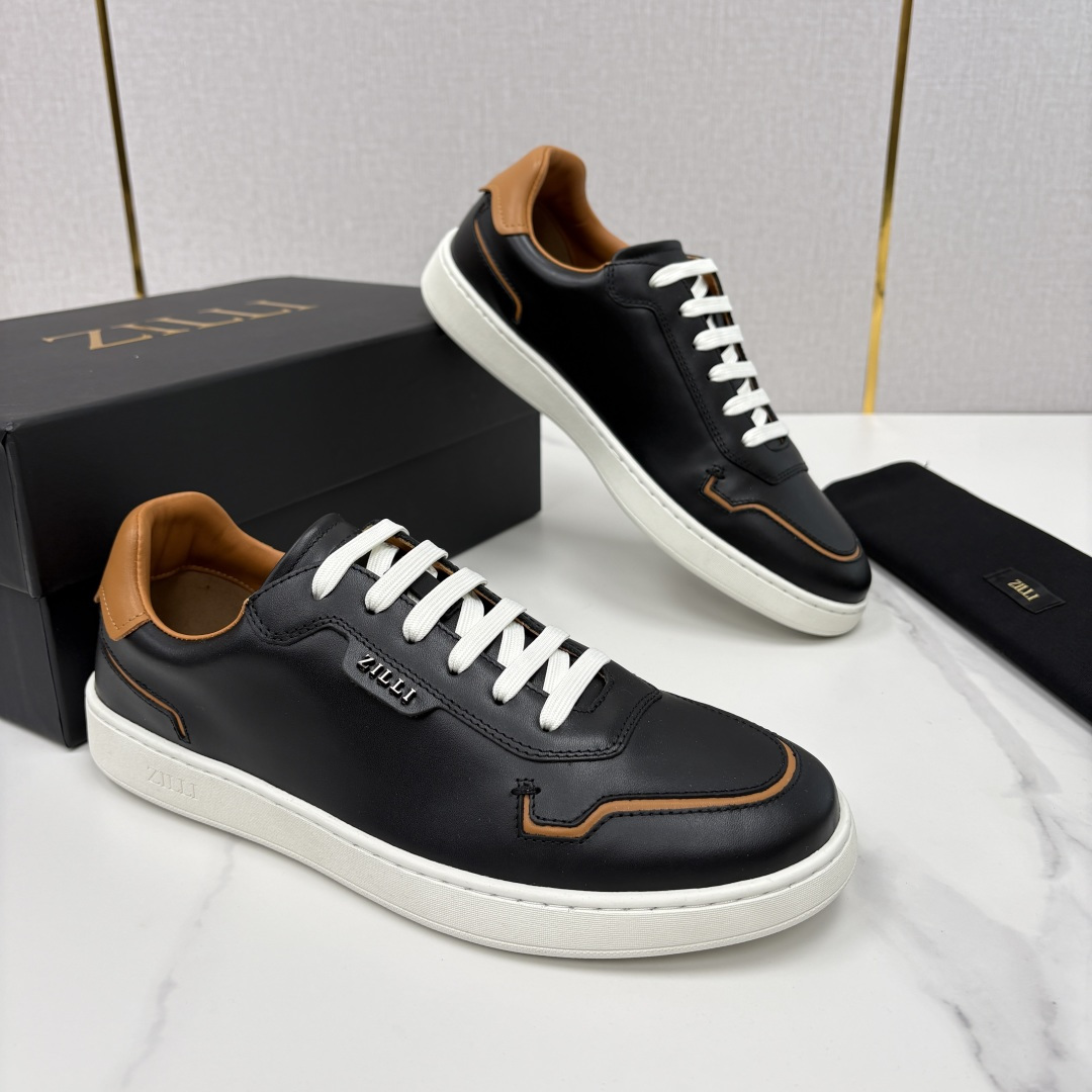 💋💍ZL家新品 Zill* 兹-利 是1970创立的法国高奢男装品牌 男士新款休闲鞋板鞋 撞色拼接的设计