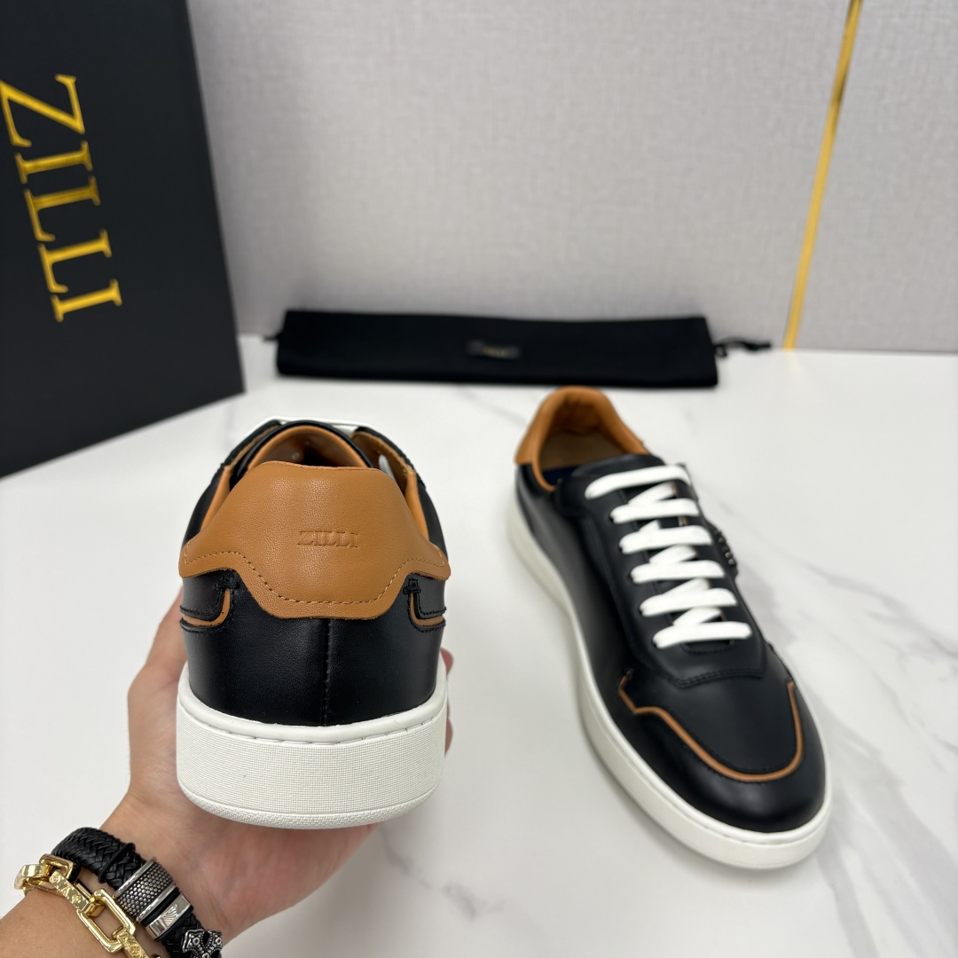 💋💍ZL家新品 Zill* 兹-利 是1970创立的法国高奢男装品牌 男士新款休闲鞋板鞋 撞色拼接的设计