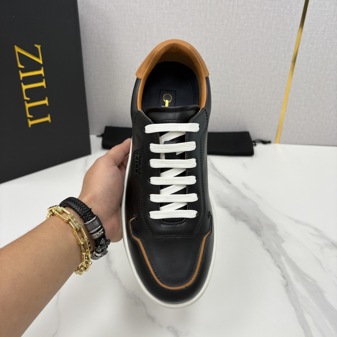💋💍ZL家新品 Zill* 兹-利 是1970创立的法国高奢男装品牌 男士新款休闲鞋板鞋 撞色拼接的设计