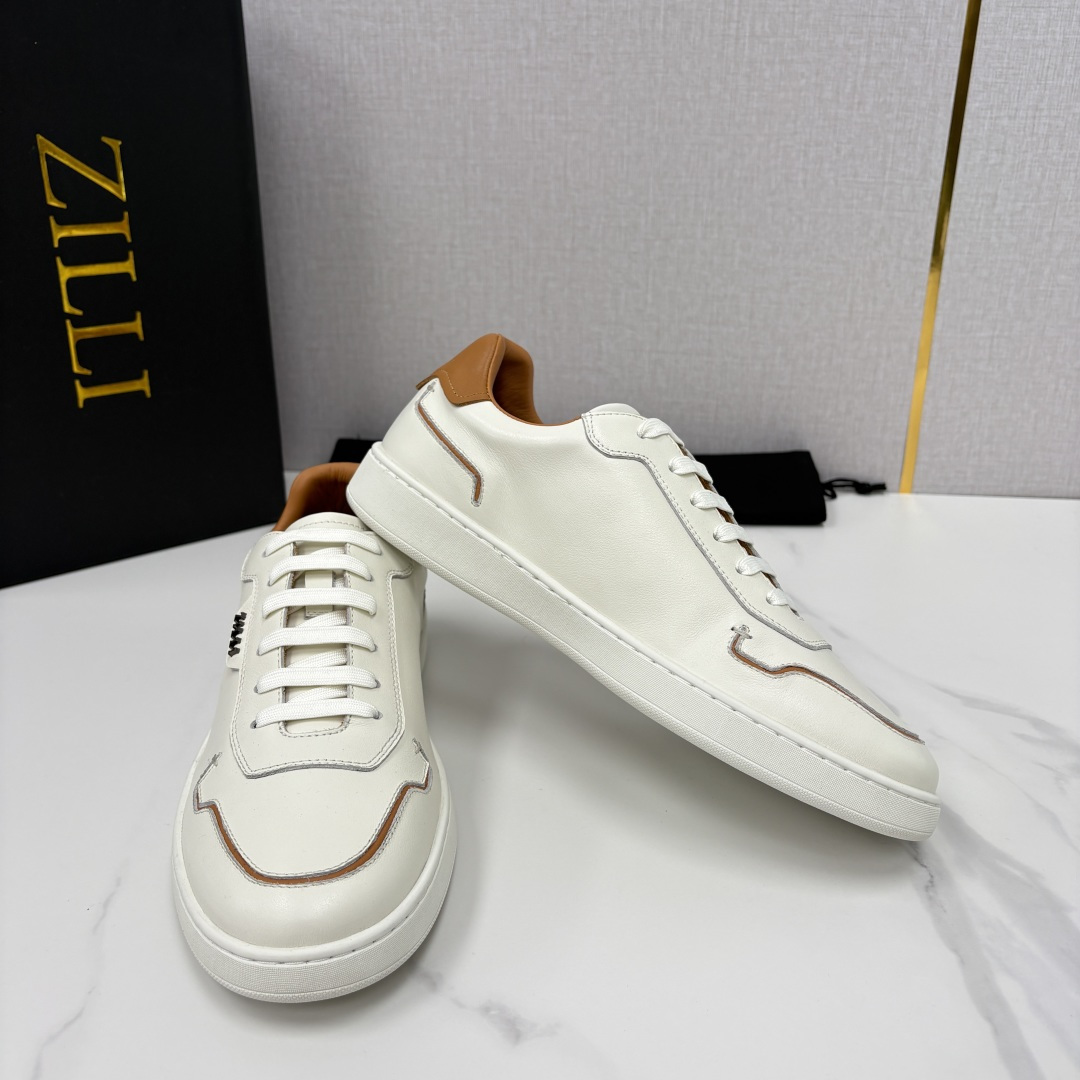 💋💍ZL家新品 Zill* 兹-利 是1970创立的法国高奢男装品牌 男士新款休闲鞋板鞋 撞色拼接的设计
