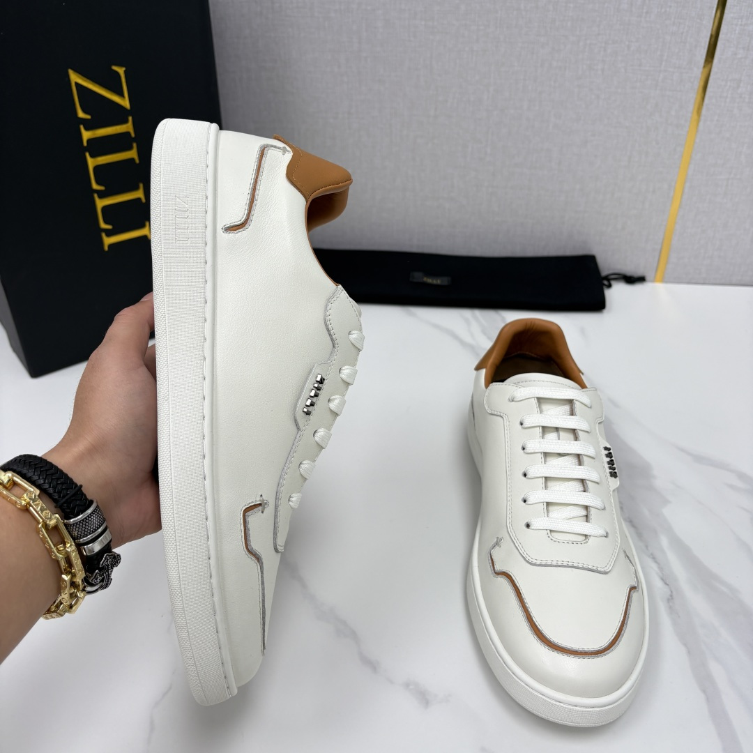 💋💍ZL家新品 Zill* 兹-利 是1970创立的法国高奢男装品牌 男士新款休闲鞋板鞋 撞色拼接的设计