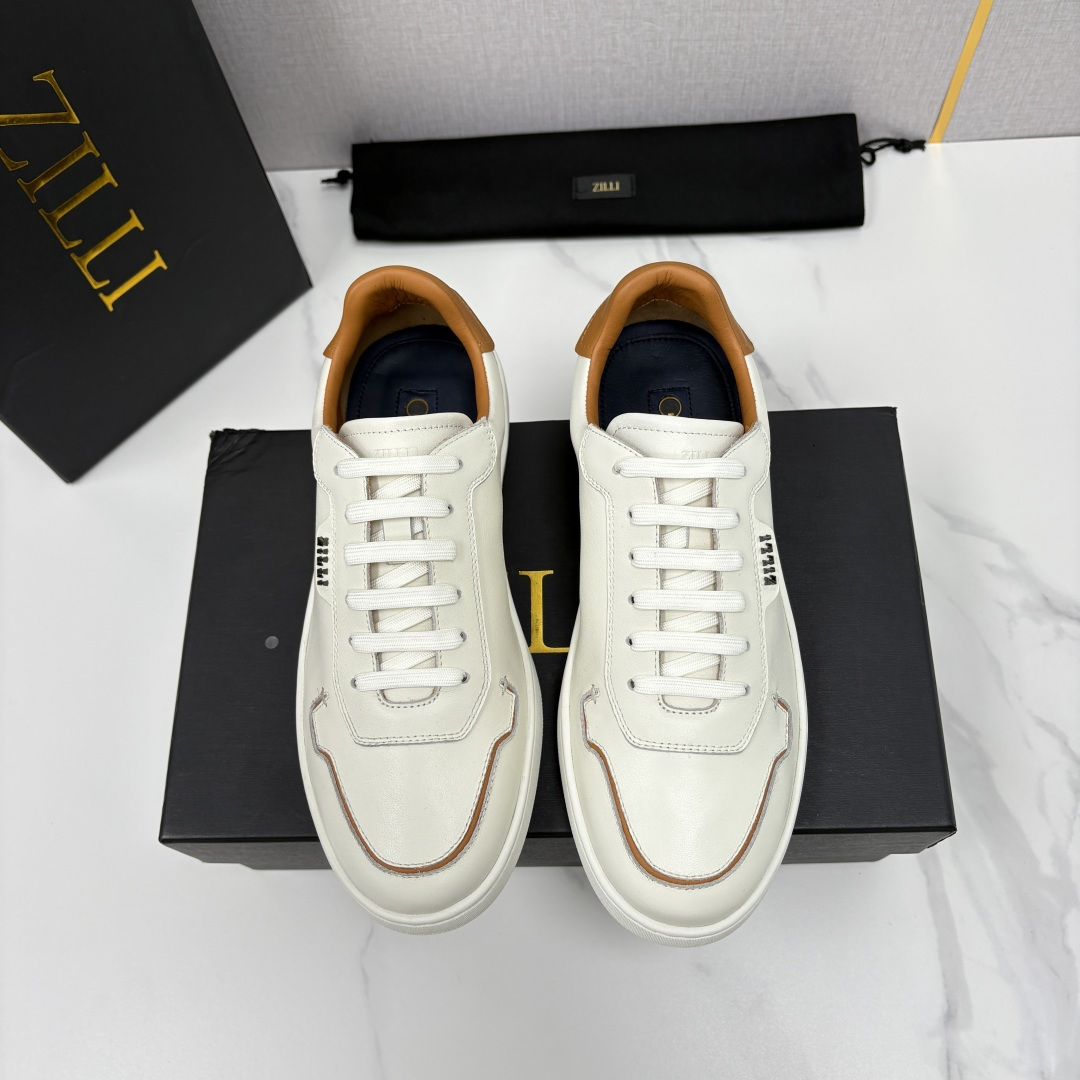 💋💍ZL家新品 Zill* 兹-利 是1970创立的法国高奢男装品牌 男士新款休闲鞋板鞋 撞色拼接的设计
