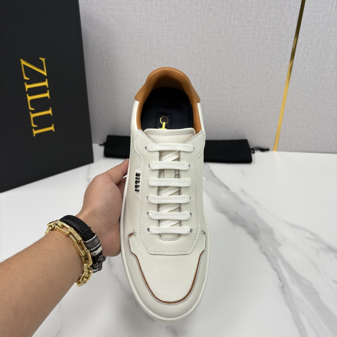 💋💍ZL家新品 Zill* 兹-利 是1970创立的法国高奢男装品牌 男士新款休闲鞋板鞋 撞色拼接的设计