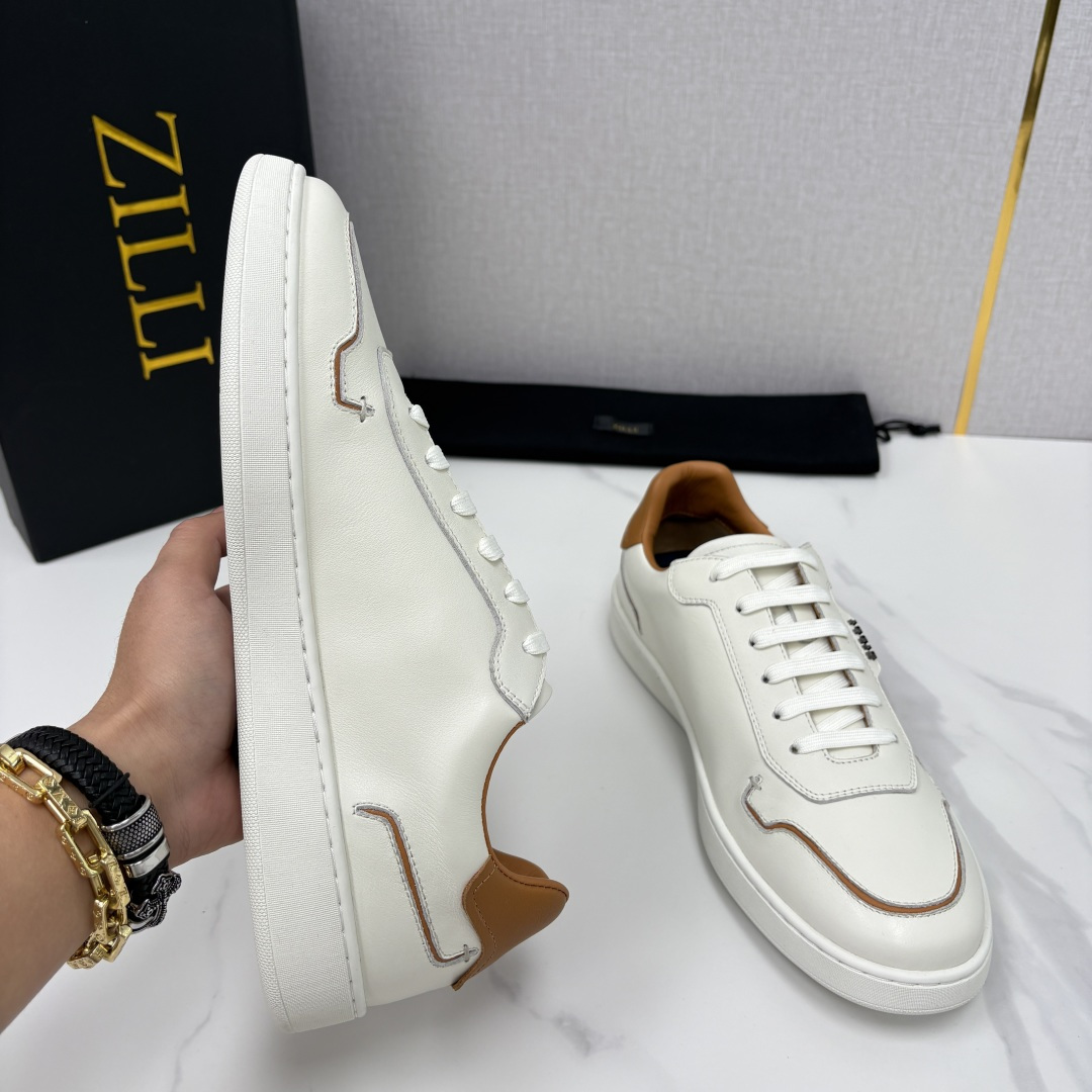 💋💍ZL家新品 Zill* 兹-利 是1970创立的法国高奢男装品牌 男士新款休闲鞋板鞋 撞色拼接的设计