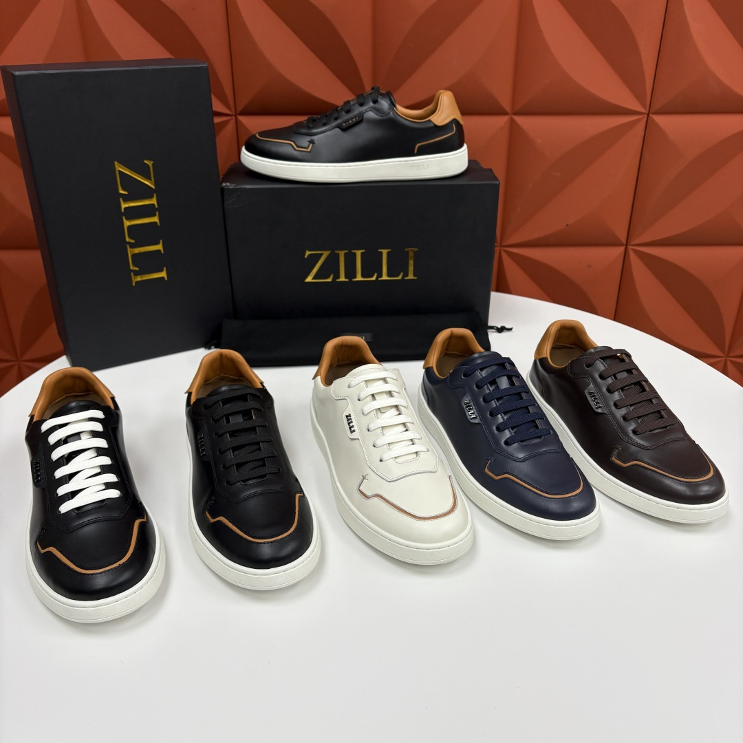 💋💍ZL家新品 Zill* 兹-利 是1970创立的法国高奢男装品牌 男士新款休闲鞋板鞋 撞色拼接的设计
