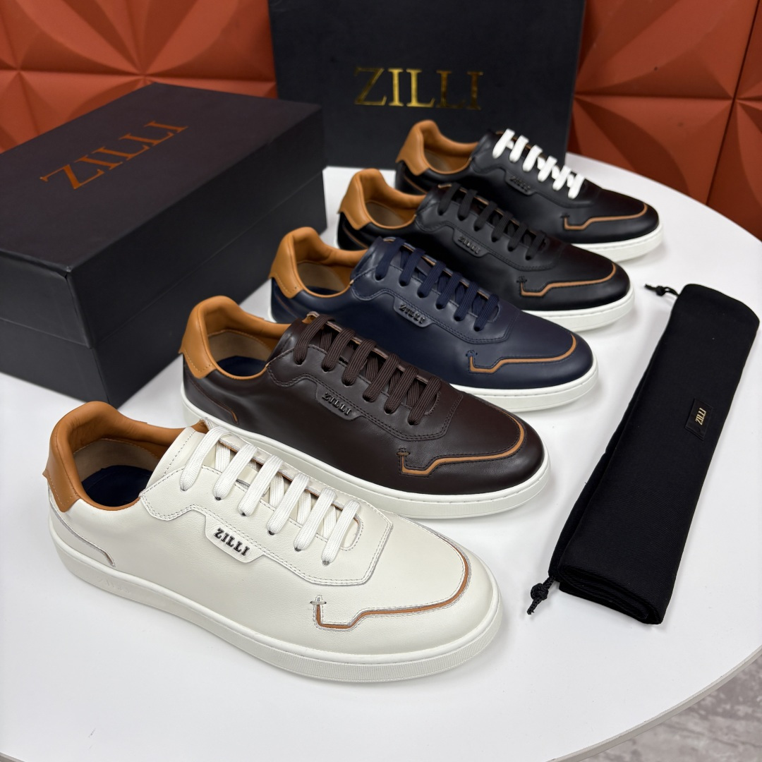 💋💍ZL家新品 Zill* 兹-利 是1970创立的法国高奢男装品牌 男士新款休闲鞋板鞋 撞色拼接的设计