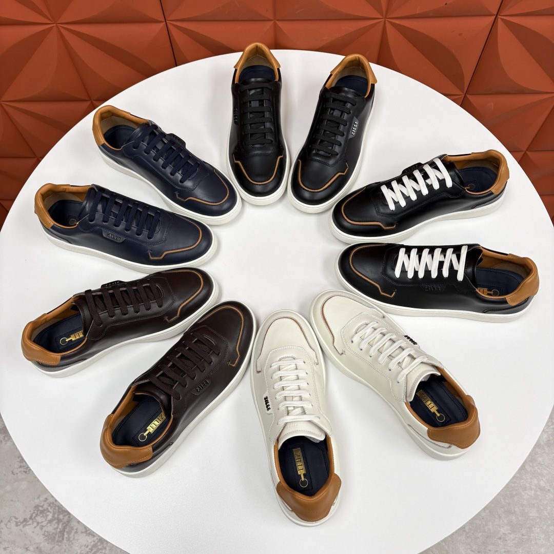 💋💍ZL家新品 Zill* 兹-利 是1970创立的法国高奢男装品牌 男士新款休闲鞋板鞋 撞色拼接的设计