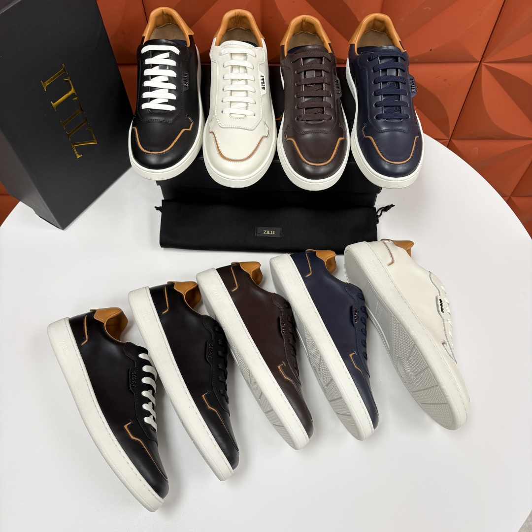 💋💍ZL家新品 Zill* 兹-利 是1970创立的法国高奢男装品牌 男士新款休闲鞋板鞋 撞色拼接的设计