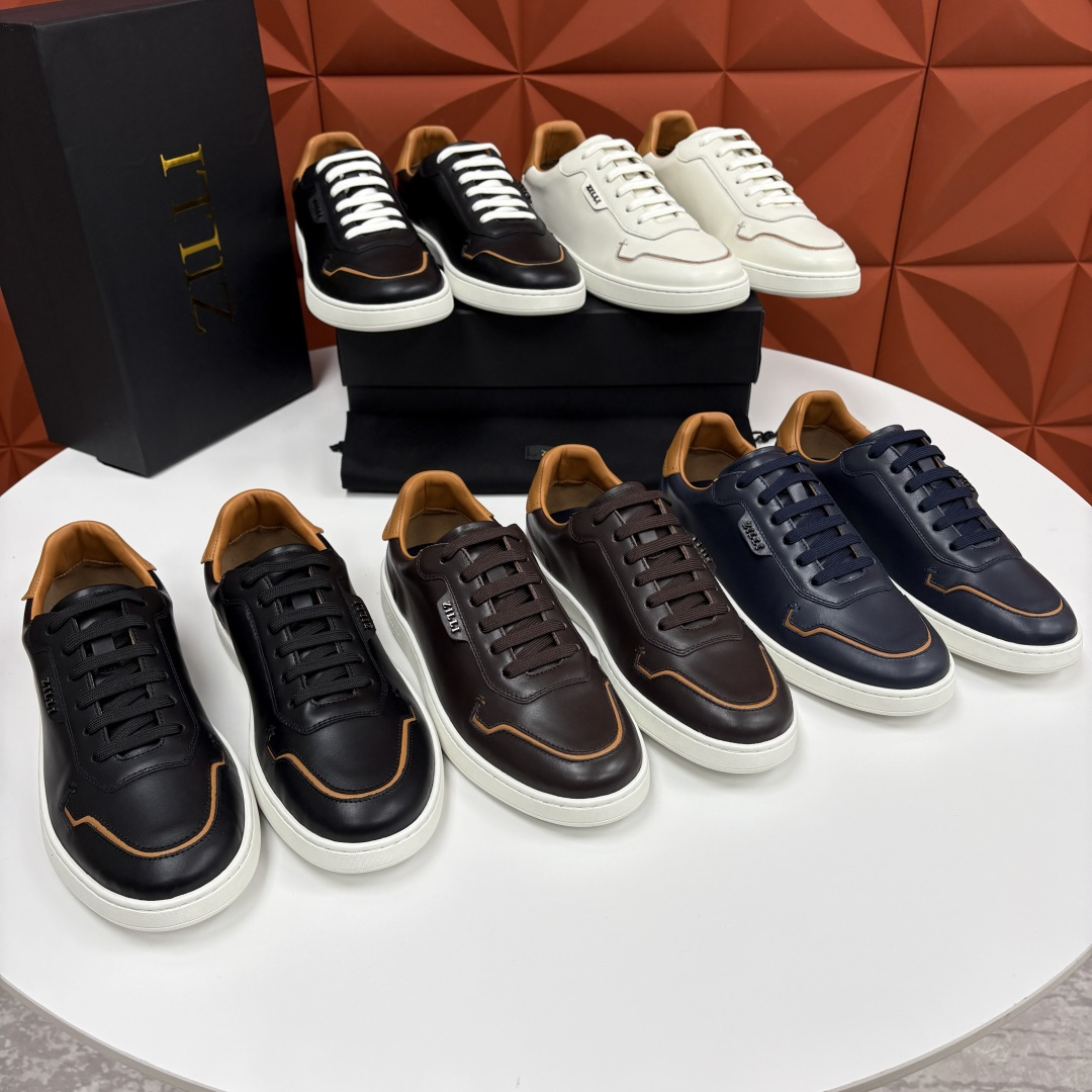 💋💍ZL家新品 Zill* 兹-利 是1970创立的法国高奢男装品牌 男士新款休闲鞋板鞋 撞色拼接的设计
