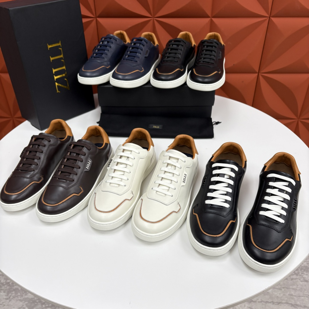 💋💍ZL家新品 Zill* 兹-利 是1970创立的法国高奢男装品牌 男士新款休闲鞋板鞋 撞色拼接的设计