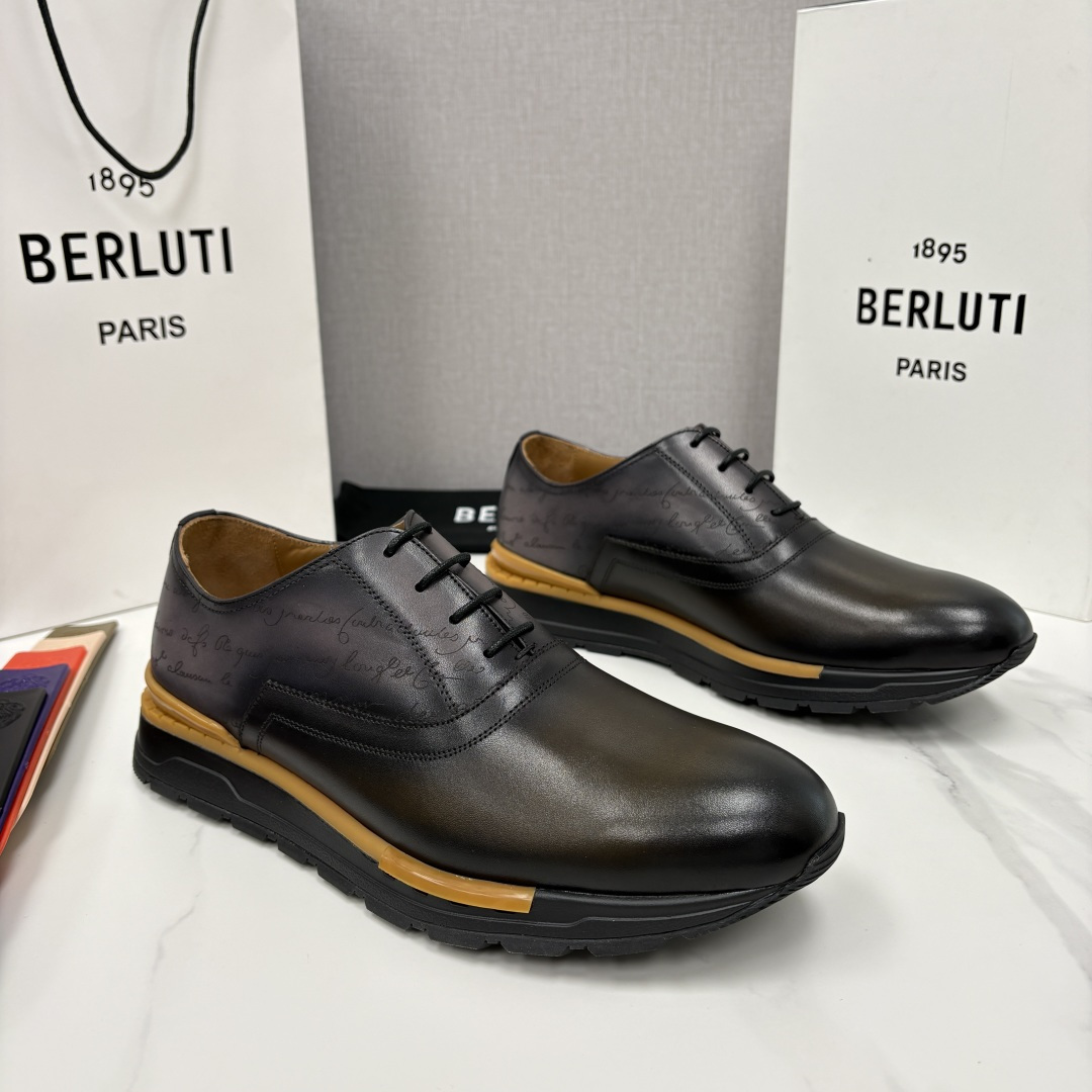 💋💍Berlut* 布鲁提 升级版第四代私模大底 Fast Track皮革运动鞋 官方 11,200 最