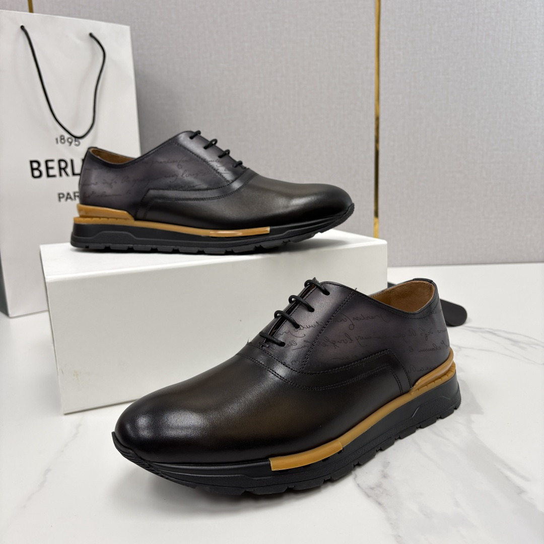 💋💍Berlut* 布鲁提 升级版第四代私模大底 Fast Track皮革运动鞋 官方 11,200 最