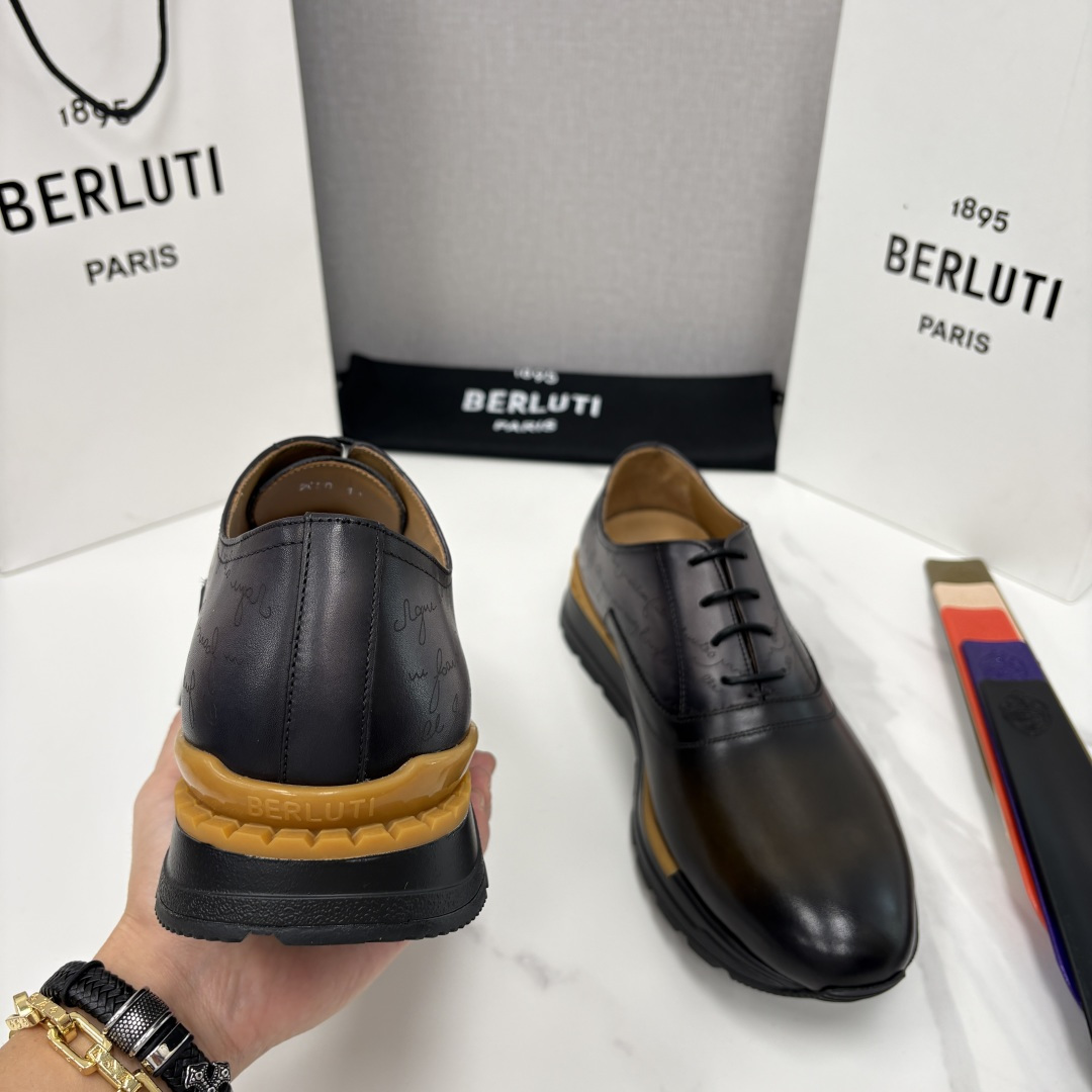 💋💍Berlut* 布鲁提 升级版第四代私模大底 Fast Track皮革运动鞋 官方 11,200 最