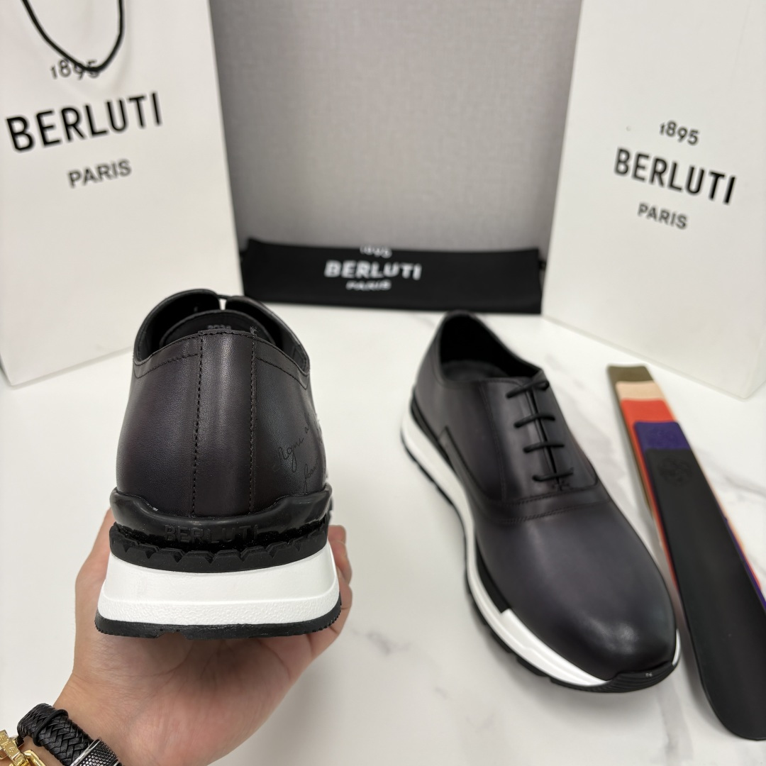 💋💍Berlut* 布鲁提 升级版第四代私模大底 Fast Track皮革运动鞋 官方 11,200 最