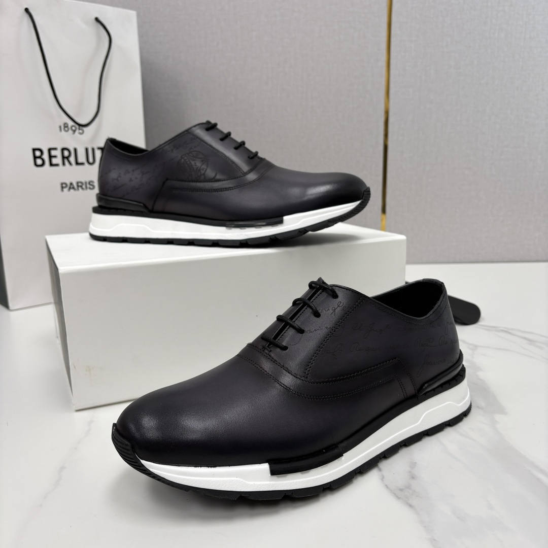 💋💍Berlut* 布鲁提 升级版第四代私模大底 Fast Track皮革运动鞋 官方 11,200 最