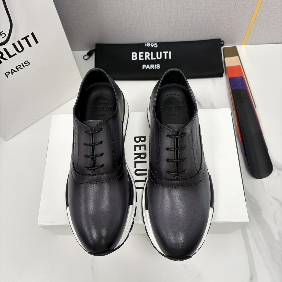 💋💍Berlut* 布鲁提 升级版第四代私模大底 Fast Track皮革运动鞋 官方 11,200 最