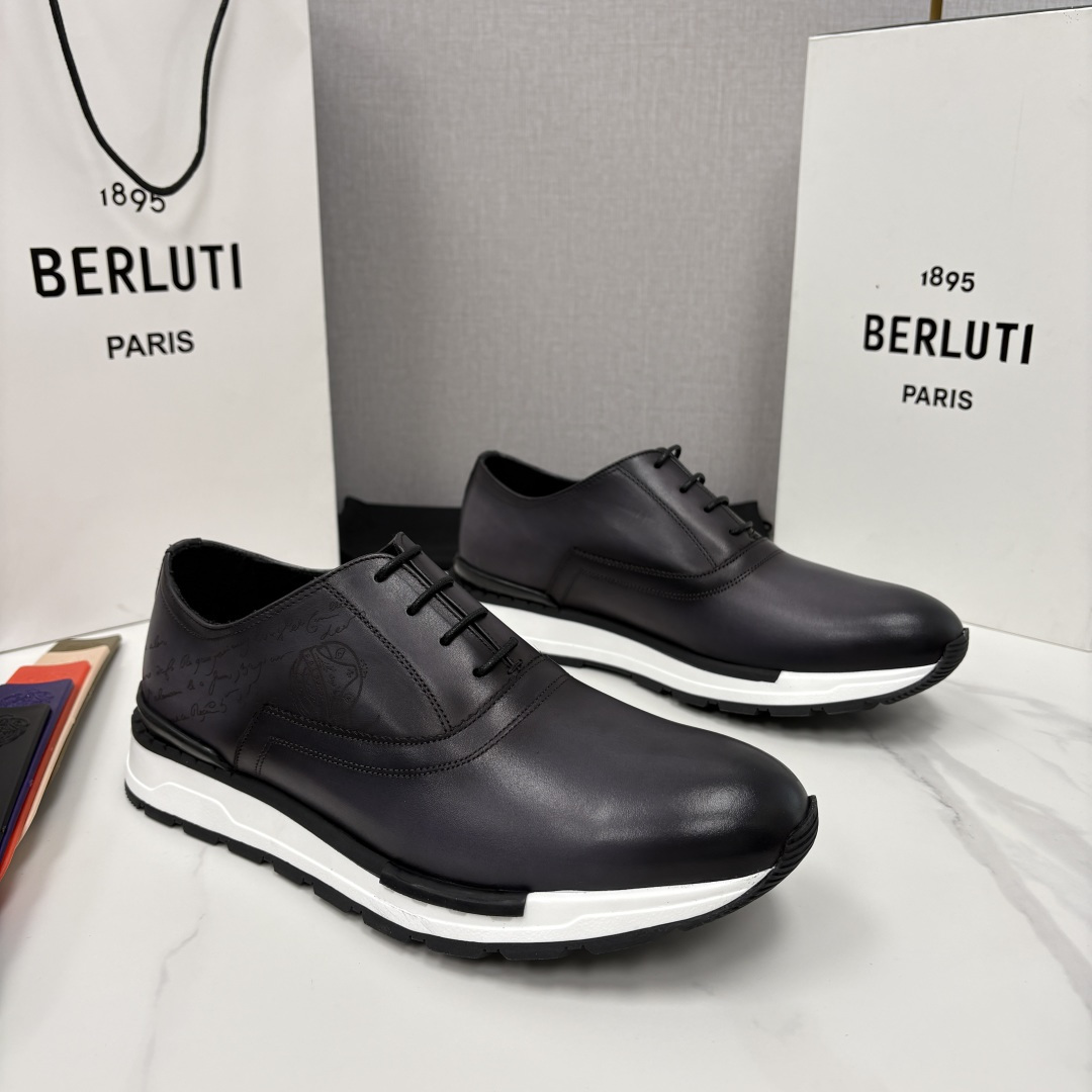 💋💍Berlut* 布鲁提 升级版第四代私模大底 Fast Track皮革运动鞋 官方 11,200 最