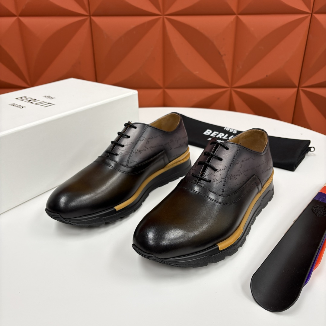 💋💍Berlut* 布鲁提 升级版第四代私模大底 Fast Track皮革运动鞋 官方 11,200 最