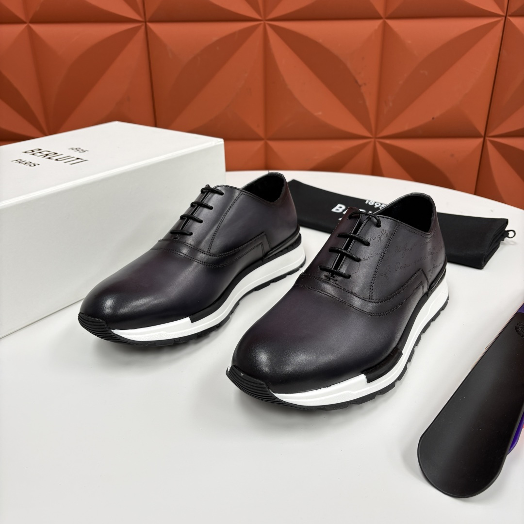 💋💍Berlut* 布鲁提 升级版第四代私模大底 Fast Track皮革运动鞋 官方 11,200 最