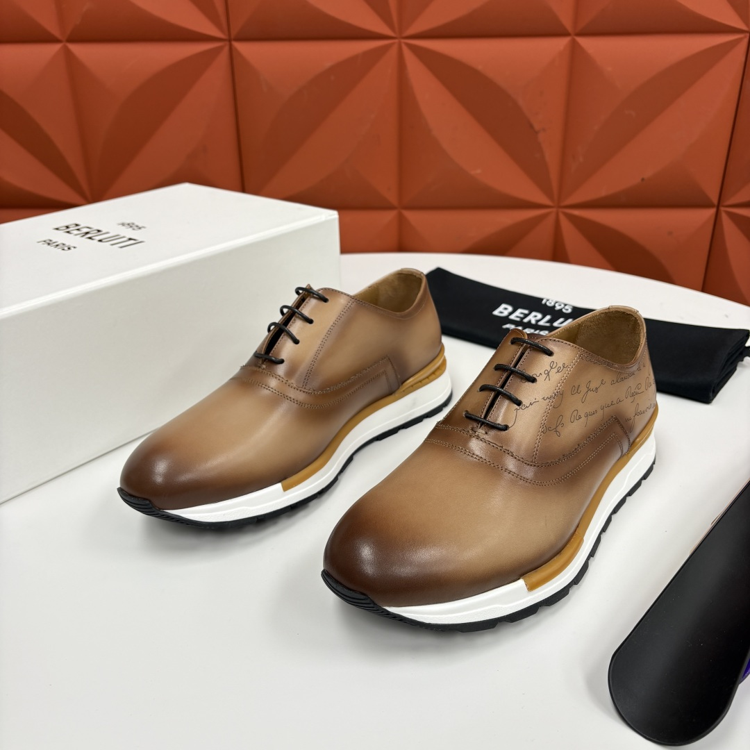 💋💍Berlut* 布鲁提 升级版第四代私模大底 Fast Track皮革运动鞋 官方 11,200 最