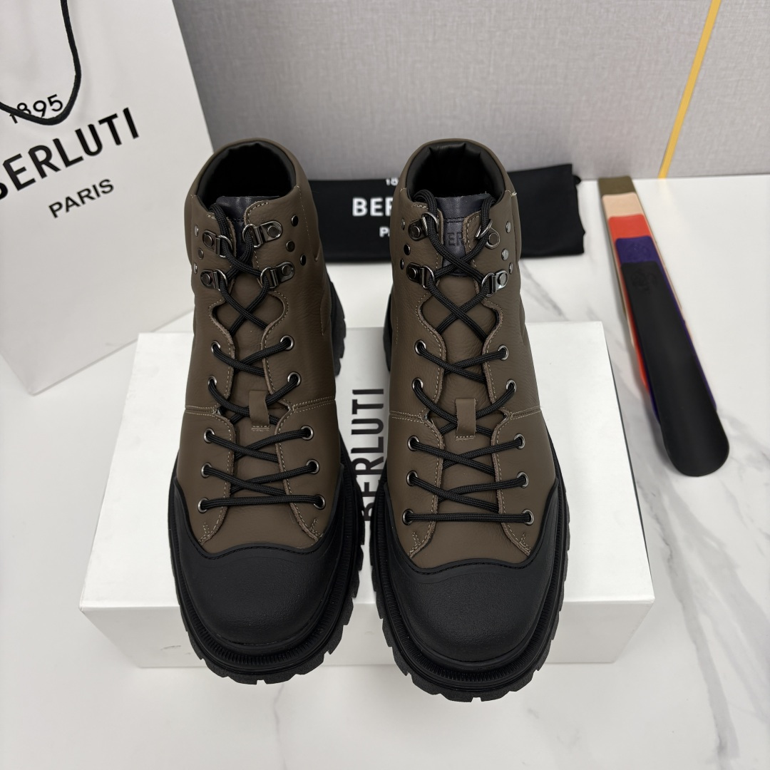 💋 💍 BERLUT* 布鲁提新品 Brunico 厚底高帮“貔貅”德比鞋 经典与创新的融合之作 是延续