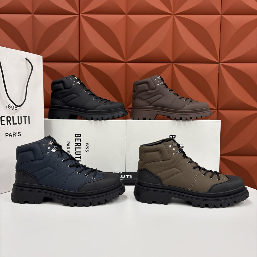 💋 💍 BERLUT* 布鲁提新品 Brunico 厚底高帮“貔貅”德比鞋 经典与创新的融合之作 是延续