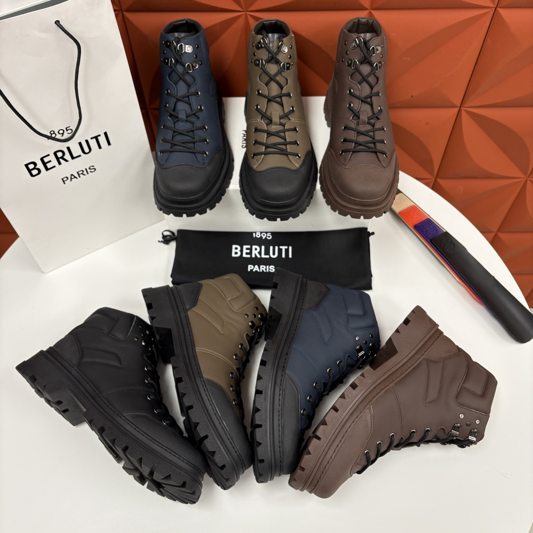 💋 💍 BERLUT* 布鲁提新品 Brunico 厚底高帮“貔貅”德比鞋 经典与创新的融合之作 是延续