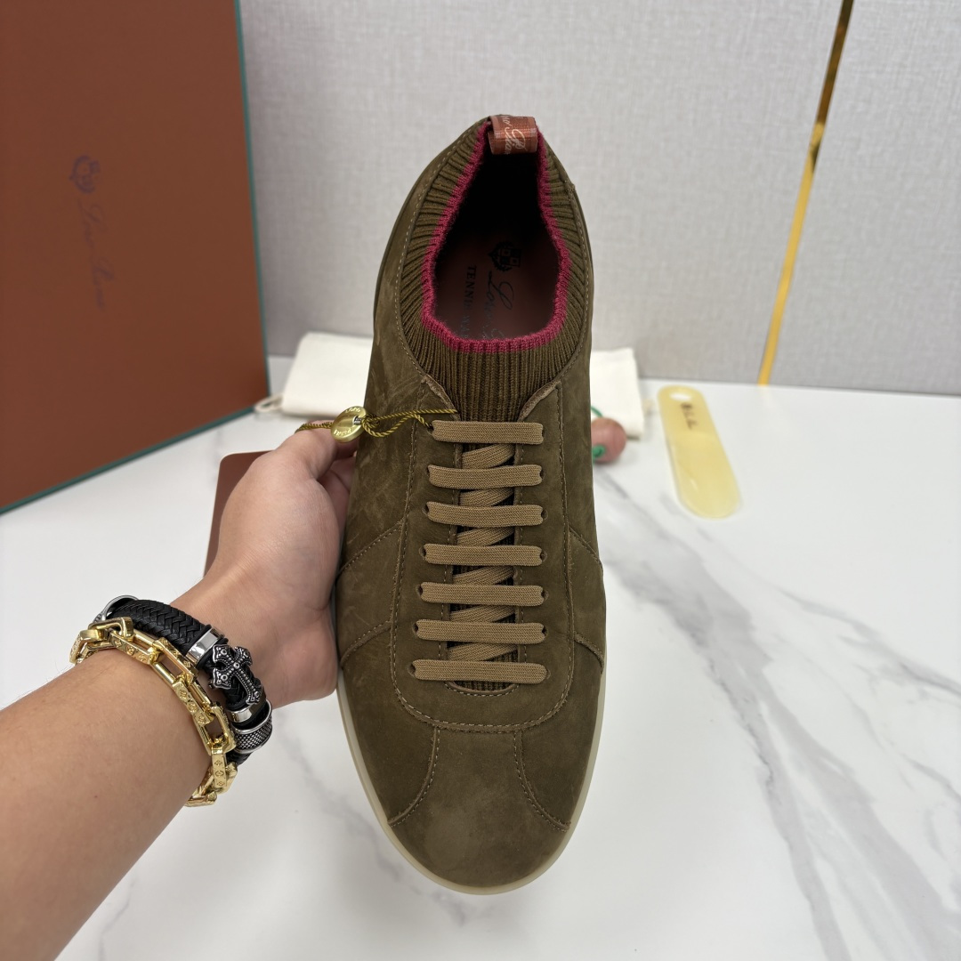 💋💍LP 家新品 Loro Pian* 诺悠*翩雅 Soho Walk 男士德训板鞋 官方 8,600 