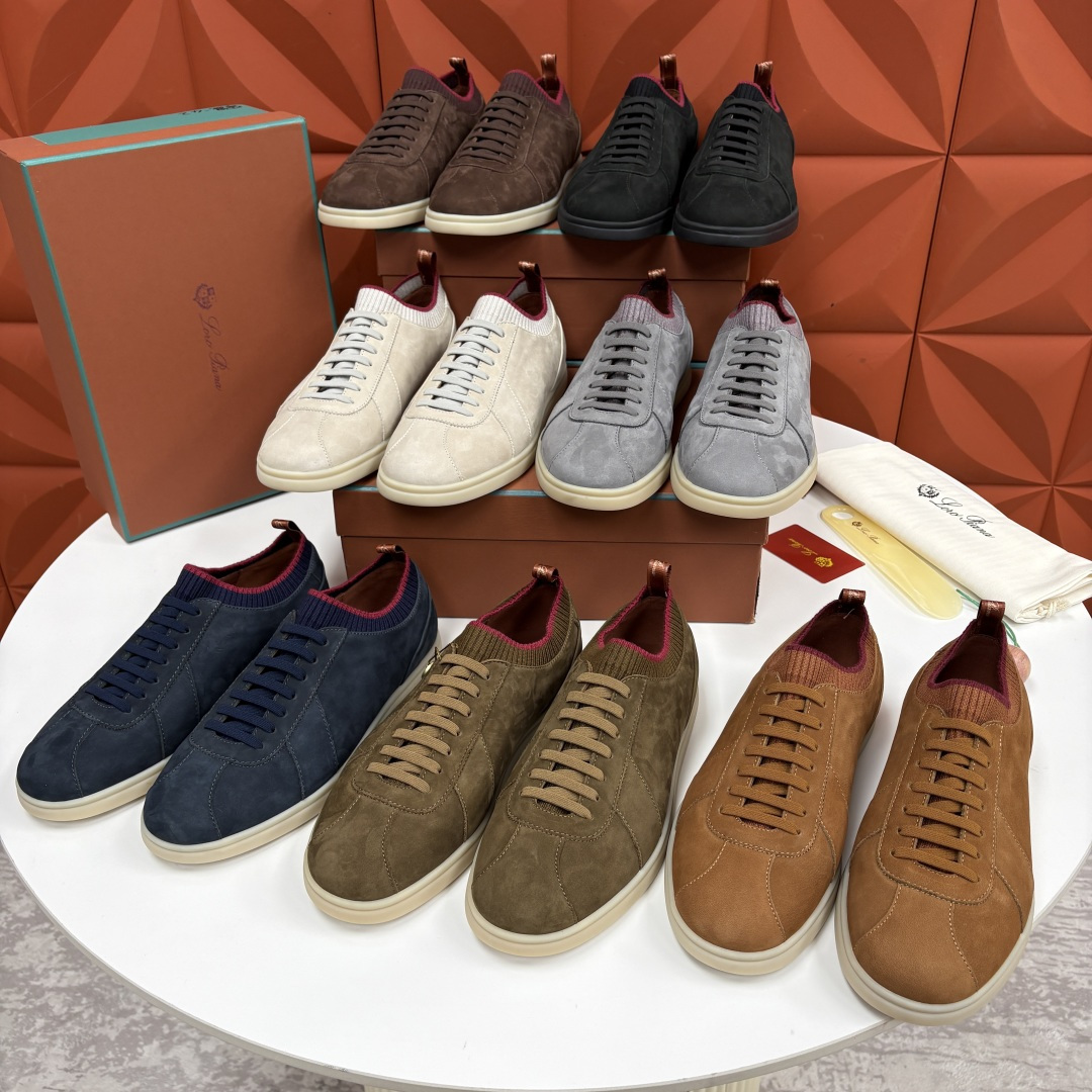 💋💍LP 家新品 Loro Pian* 诺悠*翩雅 Soho Walk 男士德训板鞋 官方 8,600 