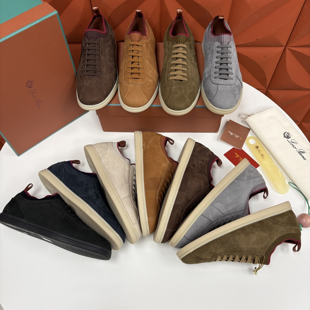 💋💍LP 家新品 Loro Pian* 诺悠*翩雅 Soho Walk 男士德训板鞋 官方 8,600 