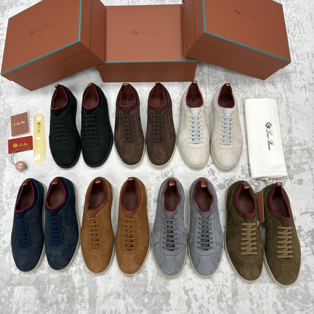 💋💍LP 家新品 Loro Pian* 诺悠*翩雅 Soho Walk 男士德训板鞋 官方 8,600 