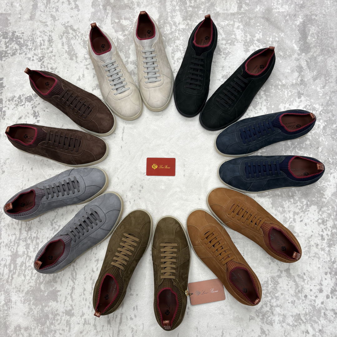 💋💍LP 家新品 Loro Pian* 诺悠*翩雅 Soho Walk 男士德训板鞋 官方 8,600 