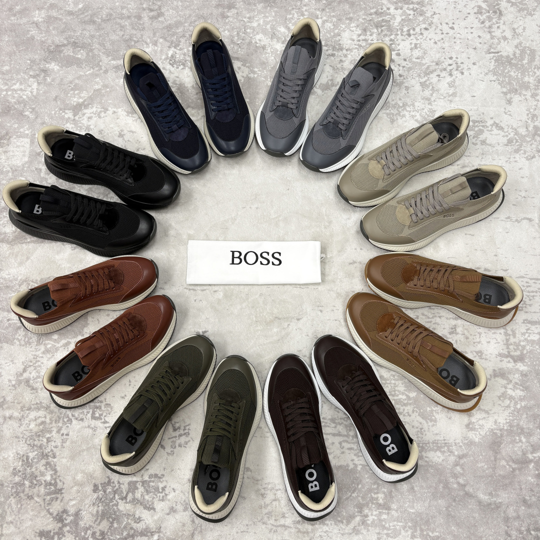 💋💍BOSS 男士新款 HUG*O BOSS男士休闲运动鞋：商务型格与运动基因的无缝衔接，解锁都市通勤新